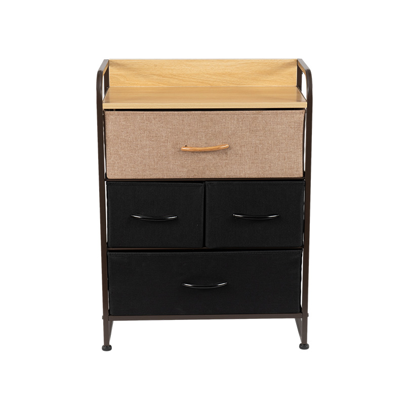 Itim/dilaw na 4-drawer storage cabinet
