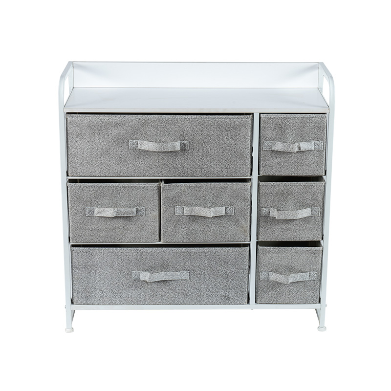 Silver White Storage Gabinete