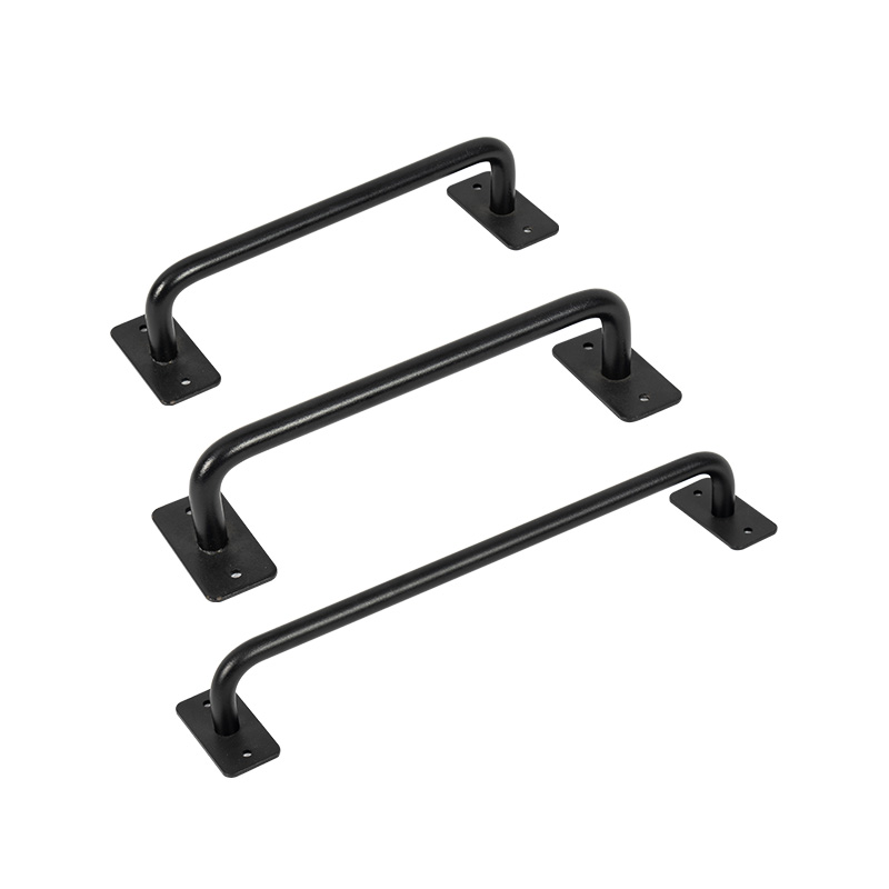 Black cast iron barn door handle